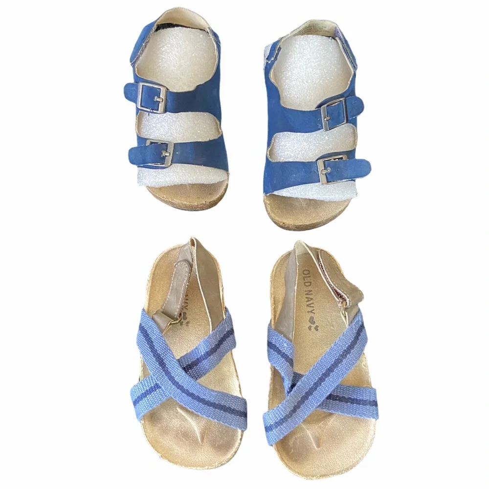 2 pair Baby Unisex  Sandals Shoes Boy/Girl 12-18 month 11.5 Summer Boho Bundle